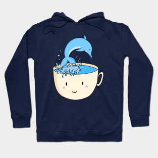 Dolphin Swimming In A Cup Of Tea Hoodie